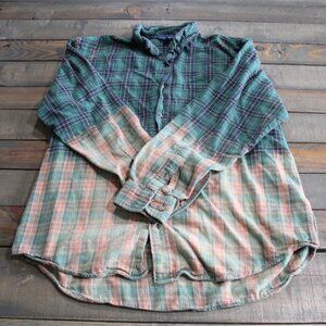 Plaid Bleached Flannel Shirt